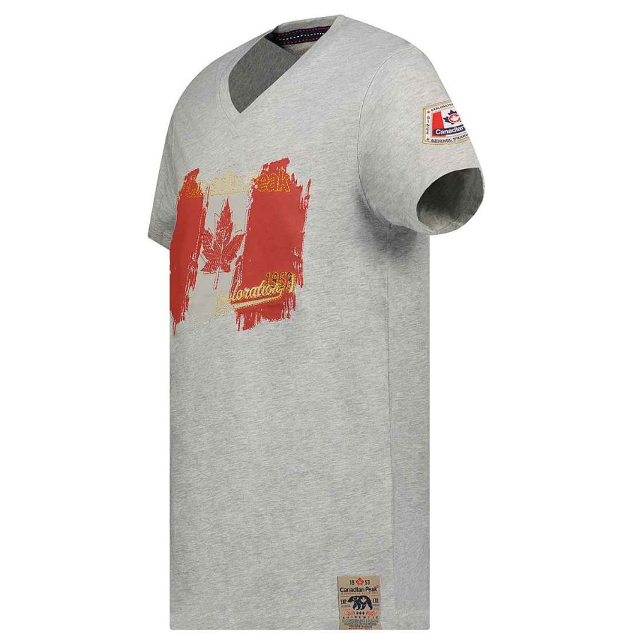 Man Canadian Peak T-Shirt | Jerable Men B.Grey Cp Rm Men 235