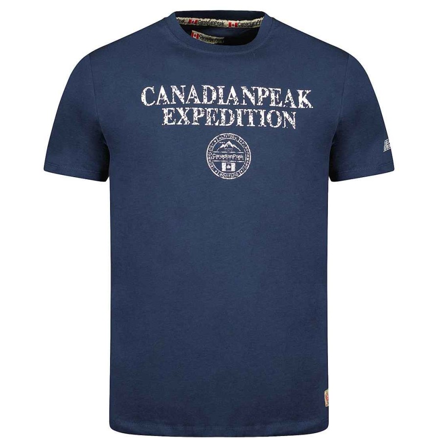 Man Canadian Peak T-Shirt | Jvickeak Navy Rm Men 249