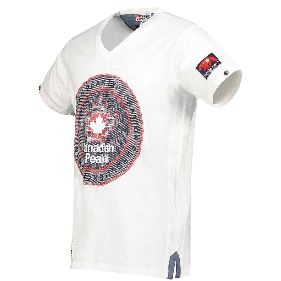 Man Canadian Peak T-Shirt | Jimothe White Rm Cp Men 254