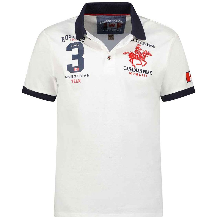 Man Canadian Peak Polo | Klubeak White Rm Men 419