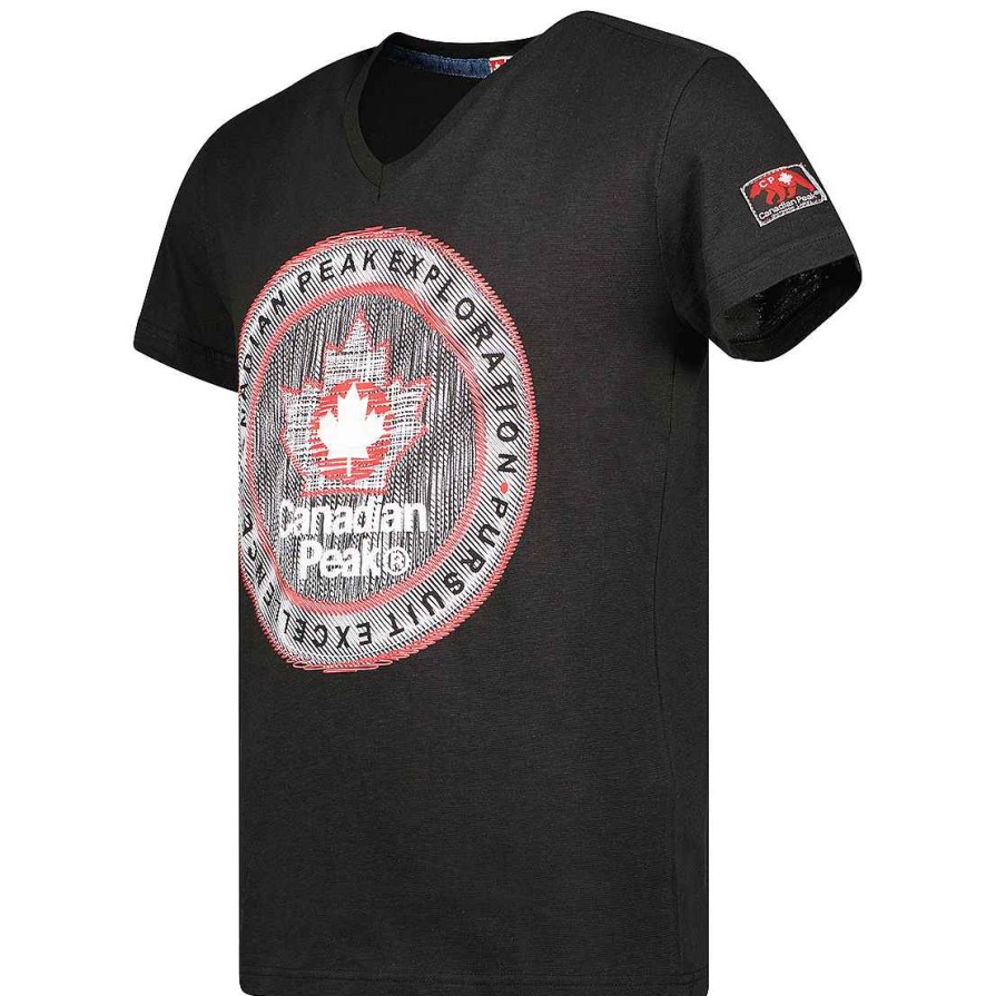 Man Canadian Peak T-Shirt | Jimothe Ss Bs Cp Black Men 100