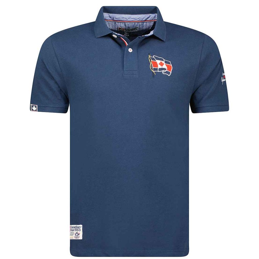 Man Canadian Peak Polo | Krooseak Navy Men 235