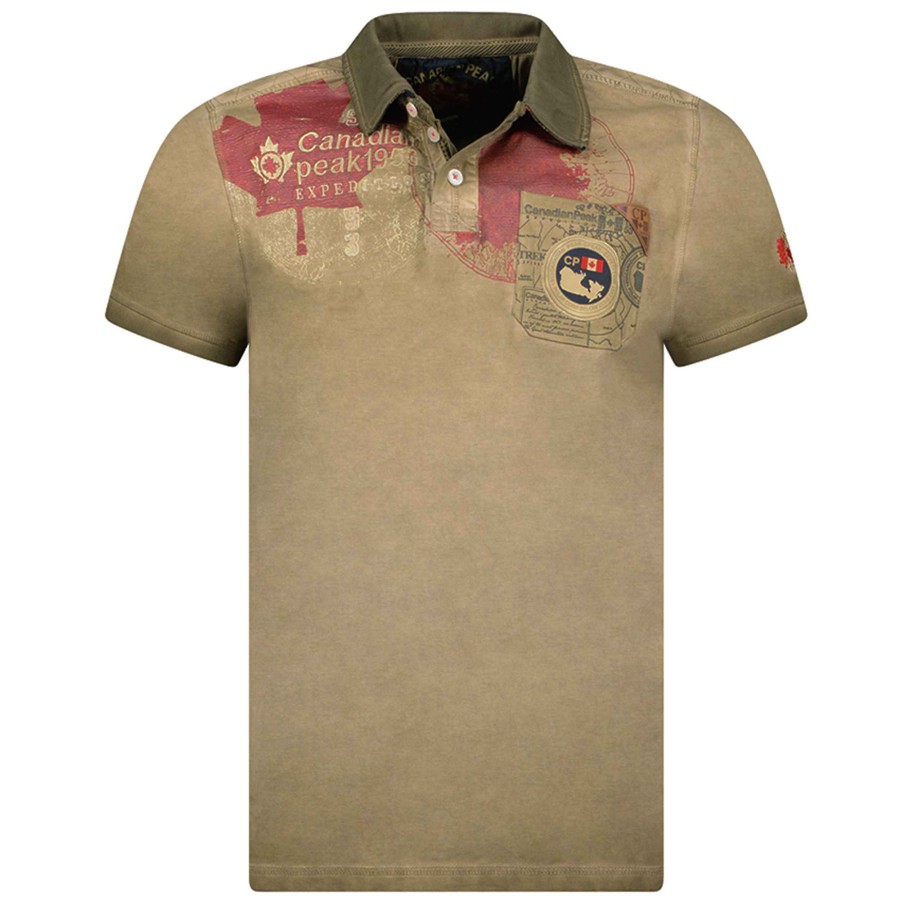 Man Canadian Peak Polo | Kameak Khaki Men 235