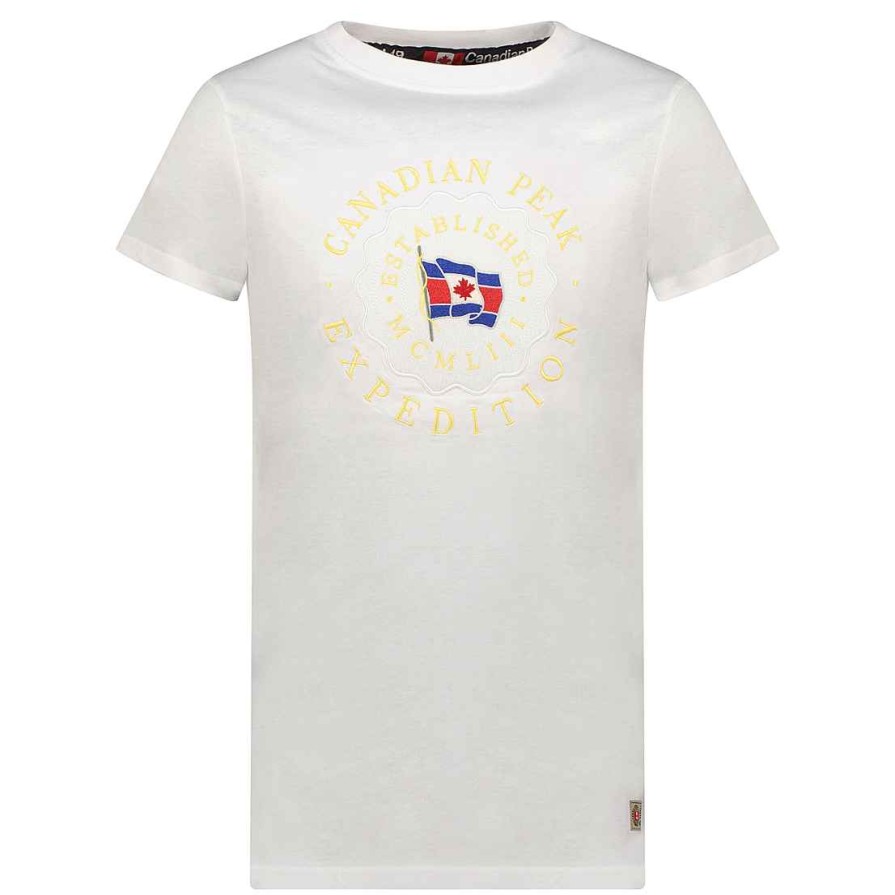 Man Canadian Peak T-Shirt | Joeak White Rm Men 235