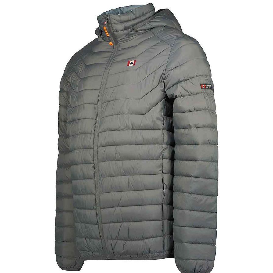 Man Canadian Peak Jacket | Astoneak Hood Dgrey Men 054