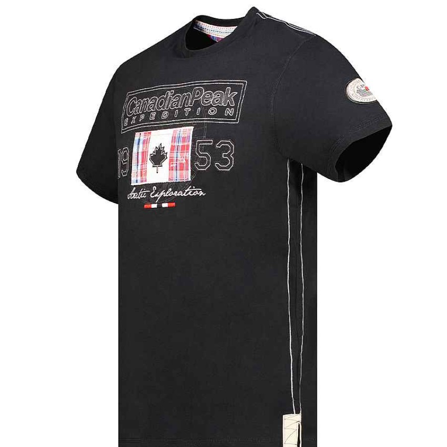 Man Canadian Peak T-Shirt | Jolympieak Black Rm Men 235