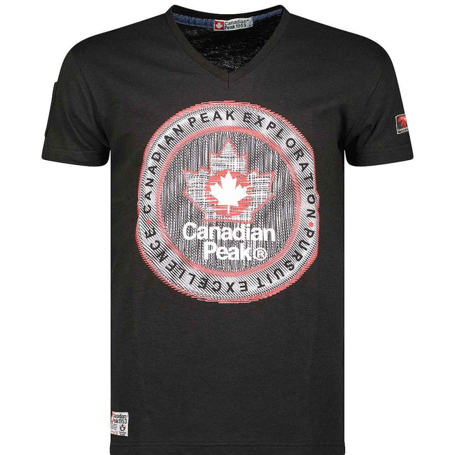 Man Canadian Peak T-Shirt | Jimothe Ss Bs Cp Black Men 100