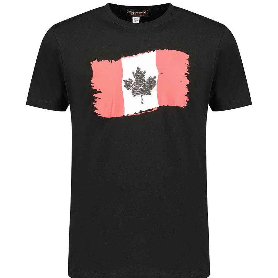 Man Canadian Peak T-Shirt | Jorenteak Black Rm Men 254