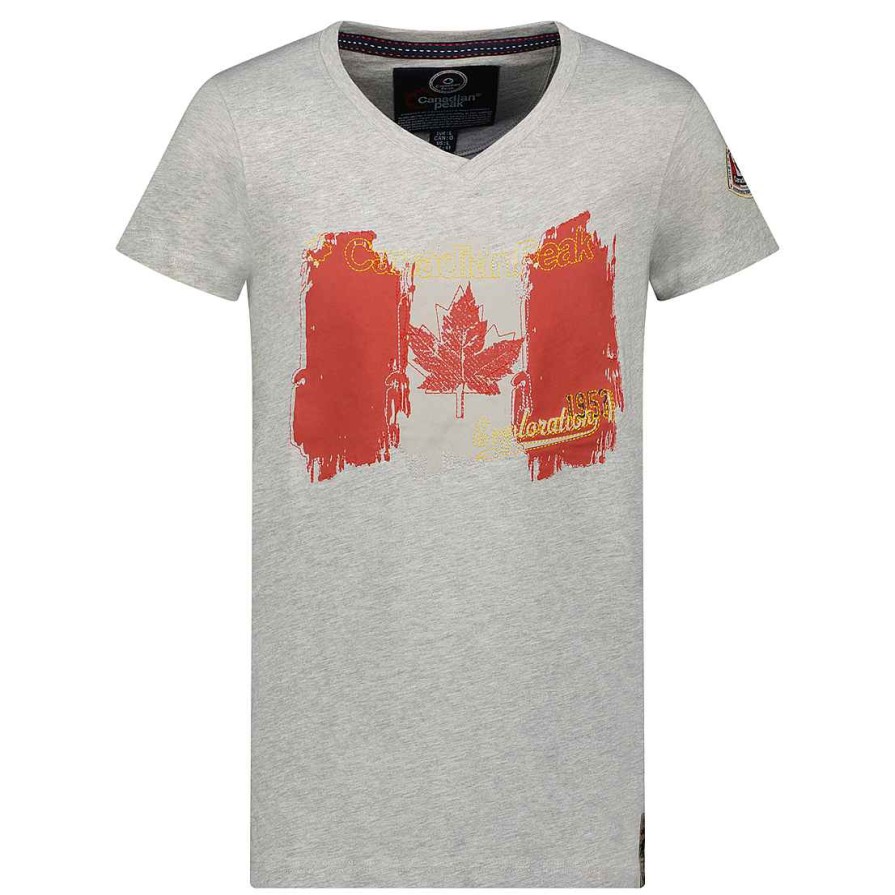 Man Canadian Peak T-Shirt | Jerable Men B.Grey Cp Rm Men 235