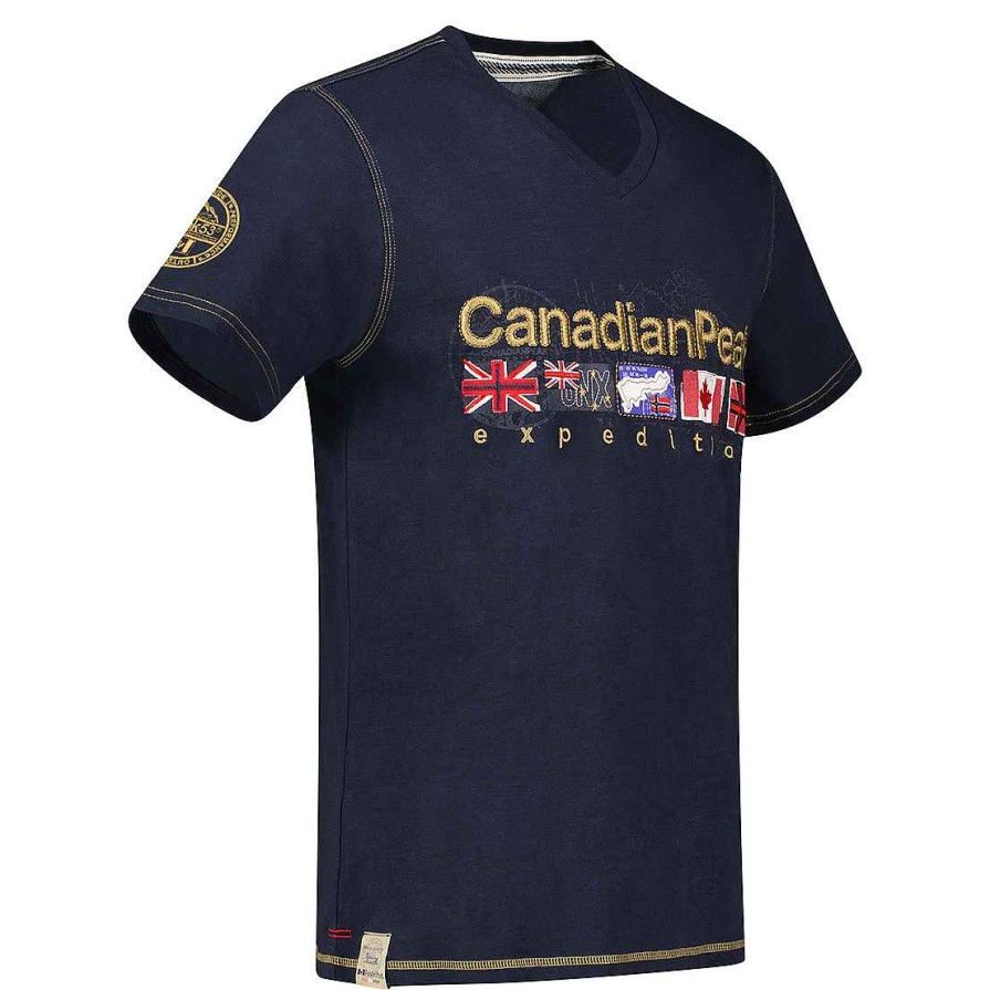 Man Canadian Peak T-Shirt | Joukeak Navy Rm Men 254