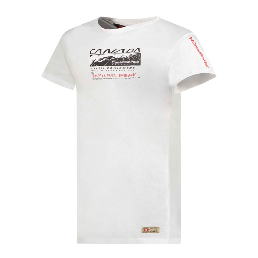 Man Canadian Peak T-Shirt | Jholmeak White Rm Men 249