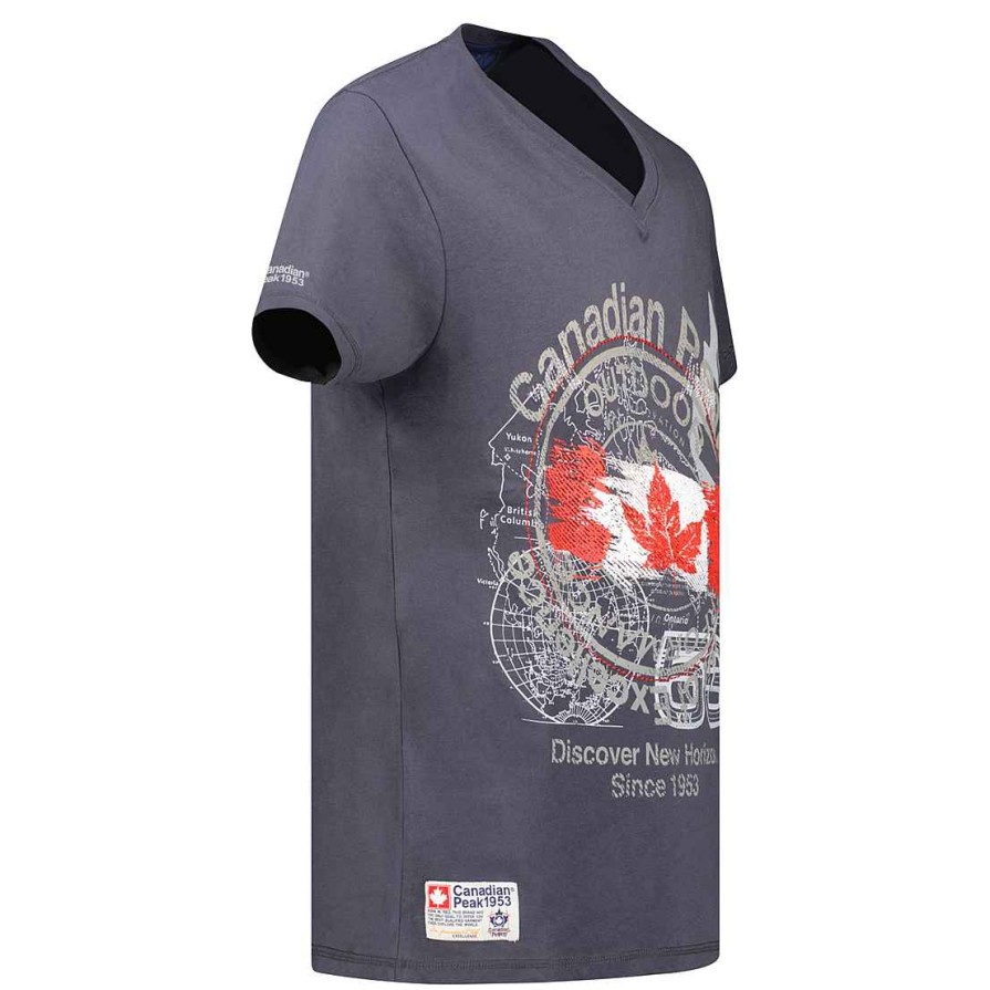 Man Canadian Peak T-Shirt | Japple Dark Gray Men Cp Rm Men 235