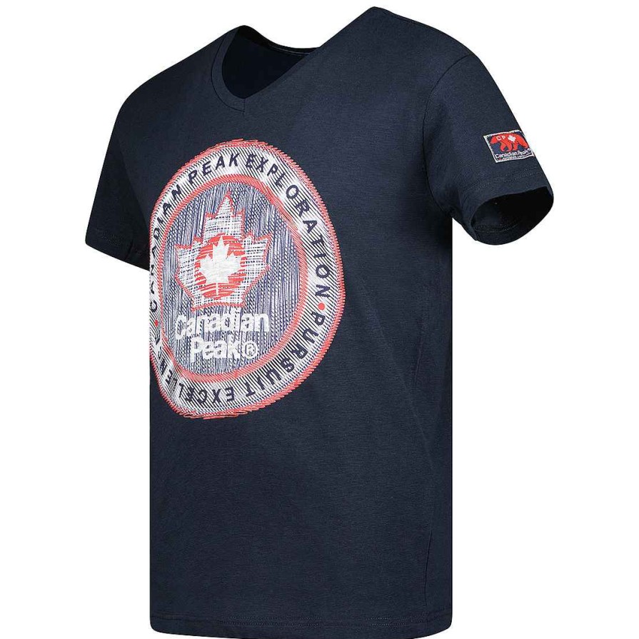 Man Canadian Peak T-Shirt | Jimothe Ss Bs Cp Navy Men 100