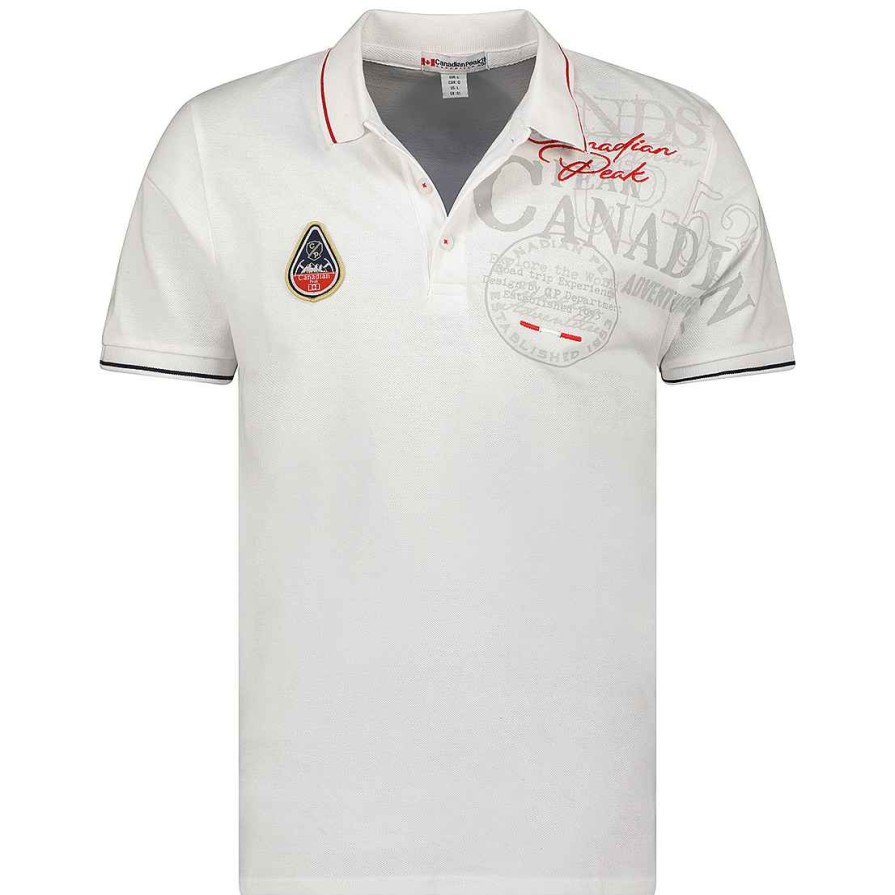 Man Canadian Peak Polo | Kadventureak White Rm Men 419