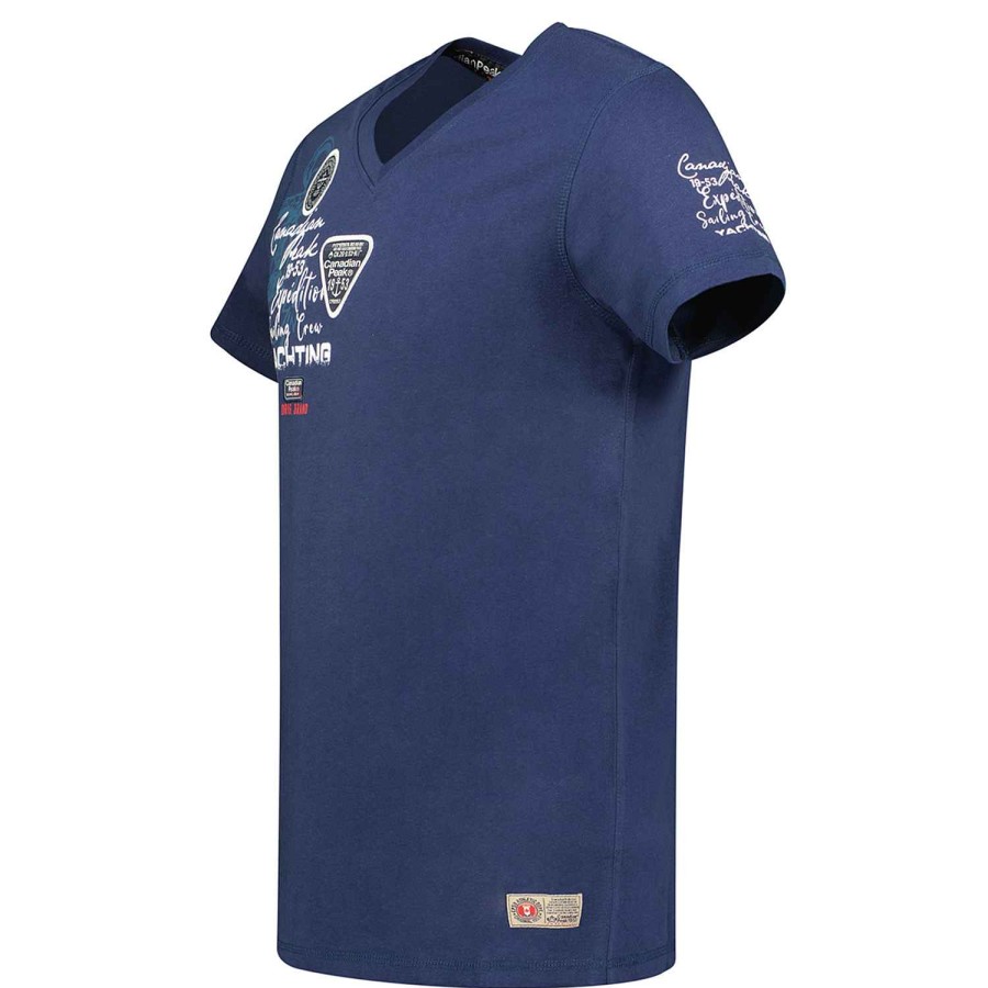 Man Canadian Peak T-Shirt | Jademoreak Navy Rm Men 235