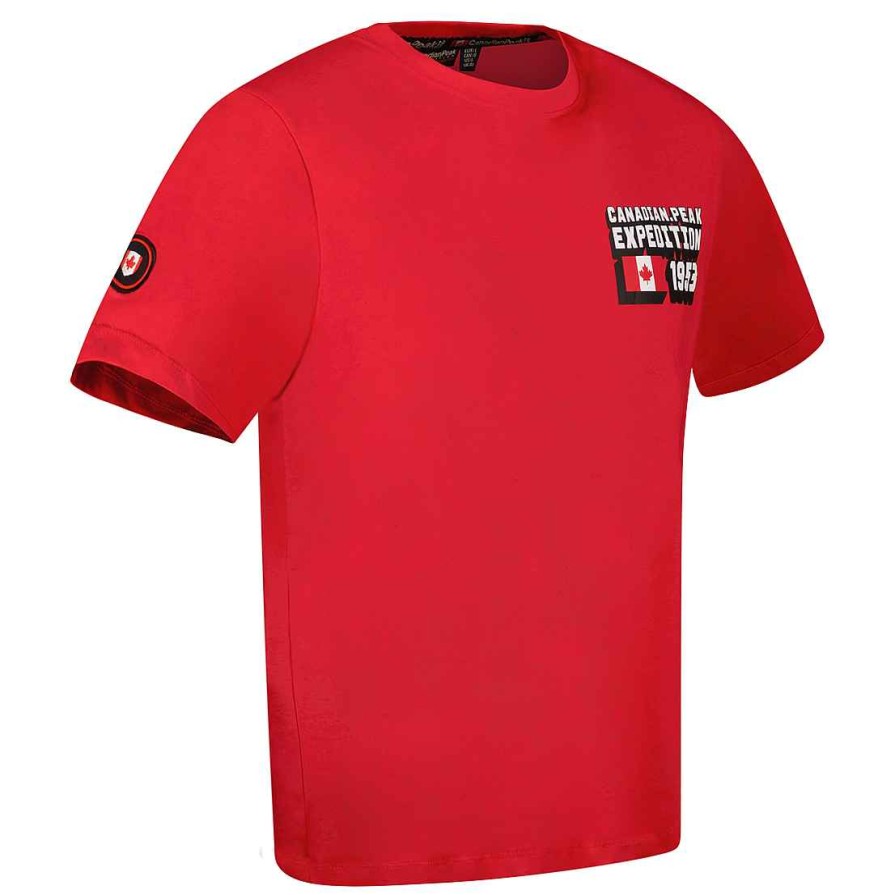 Man Canadian Peak T-Shirt | Jistereak Red Rm Men 249