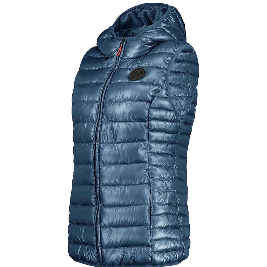 Women Canadian Peak Vest | Annemai Vest Hood Mt Washed Blue Lady 096