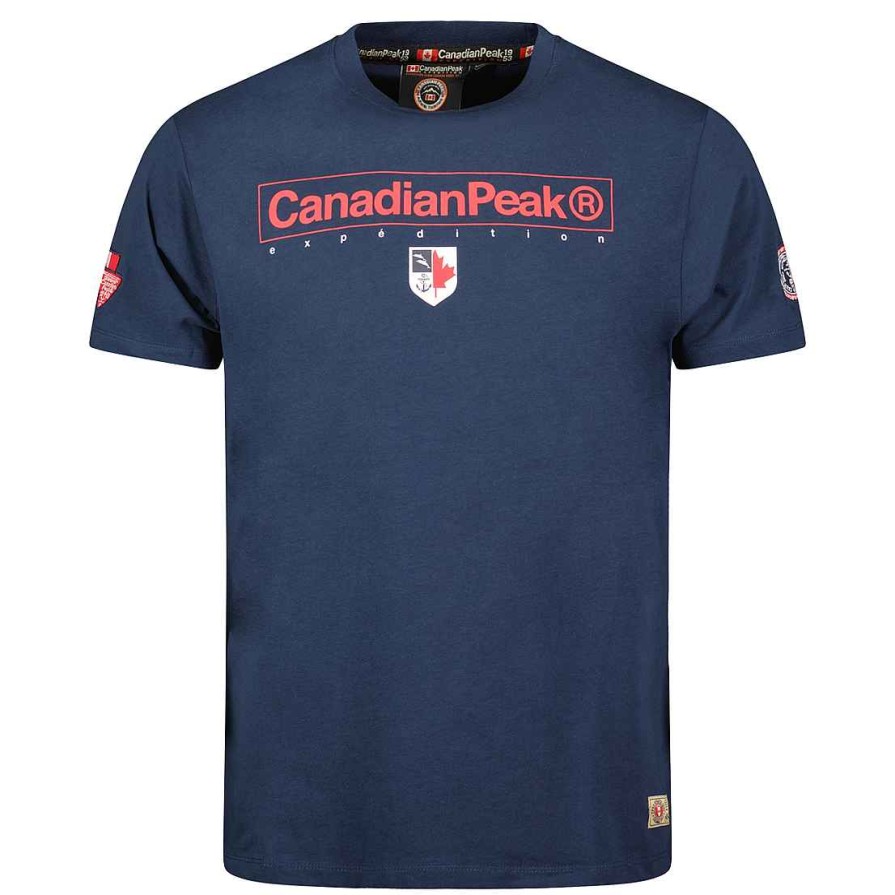 Man Canadian Peak T-Shirt | Jotruneak Navy Rm Men 249