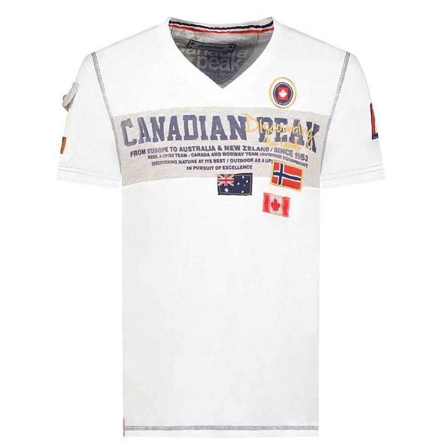 Man Canadian Peak T-Shirt | Jipeak White Men Cp Rm Men 235