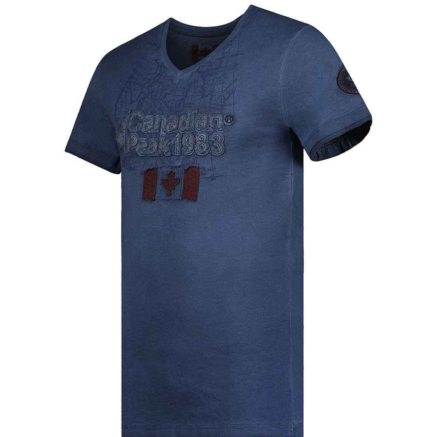 Man Canadian Peak T-Shirt | Jondeak Ss Cp Navy Men 100