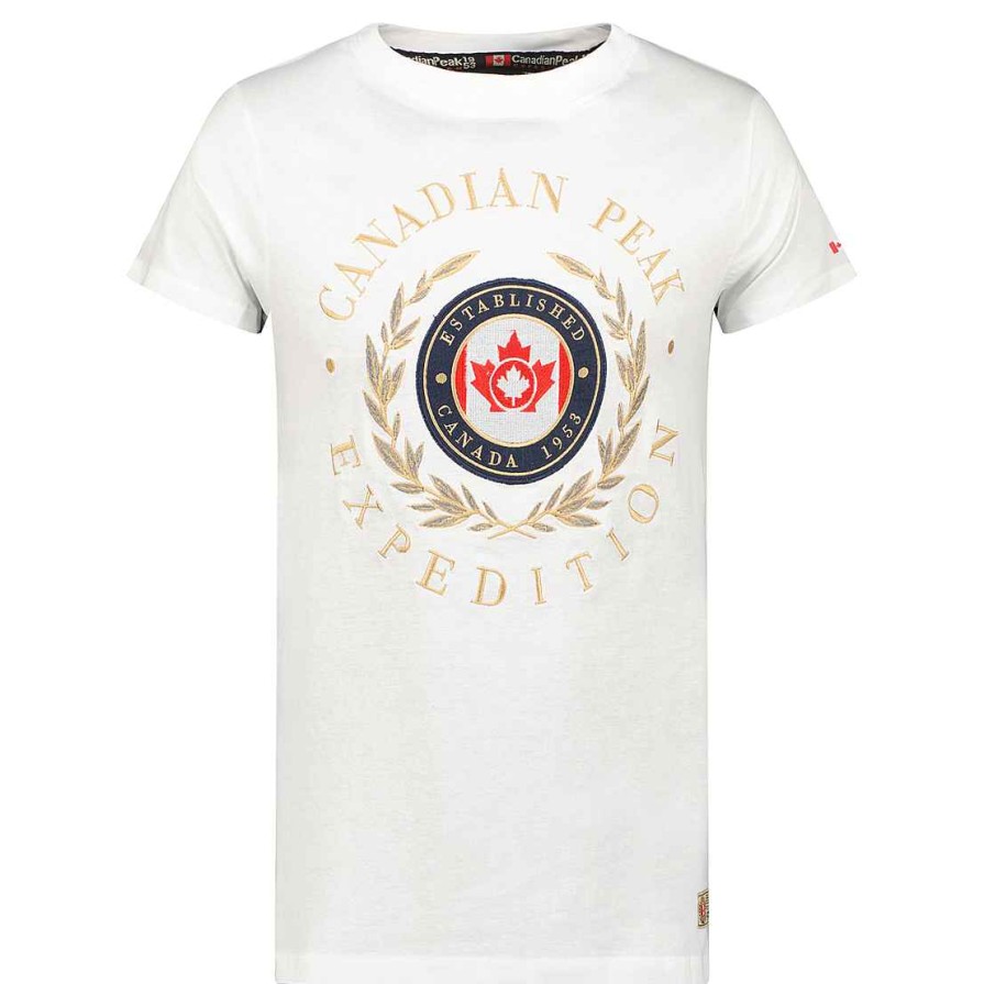 Man Canadian Peak T-Shirt | Jigereak White Rm Men 249