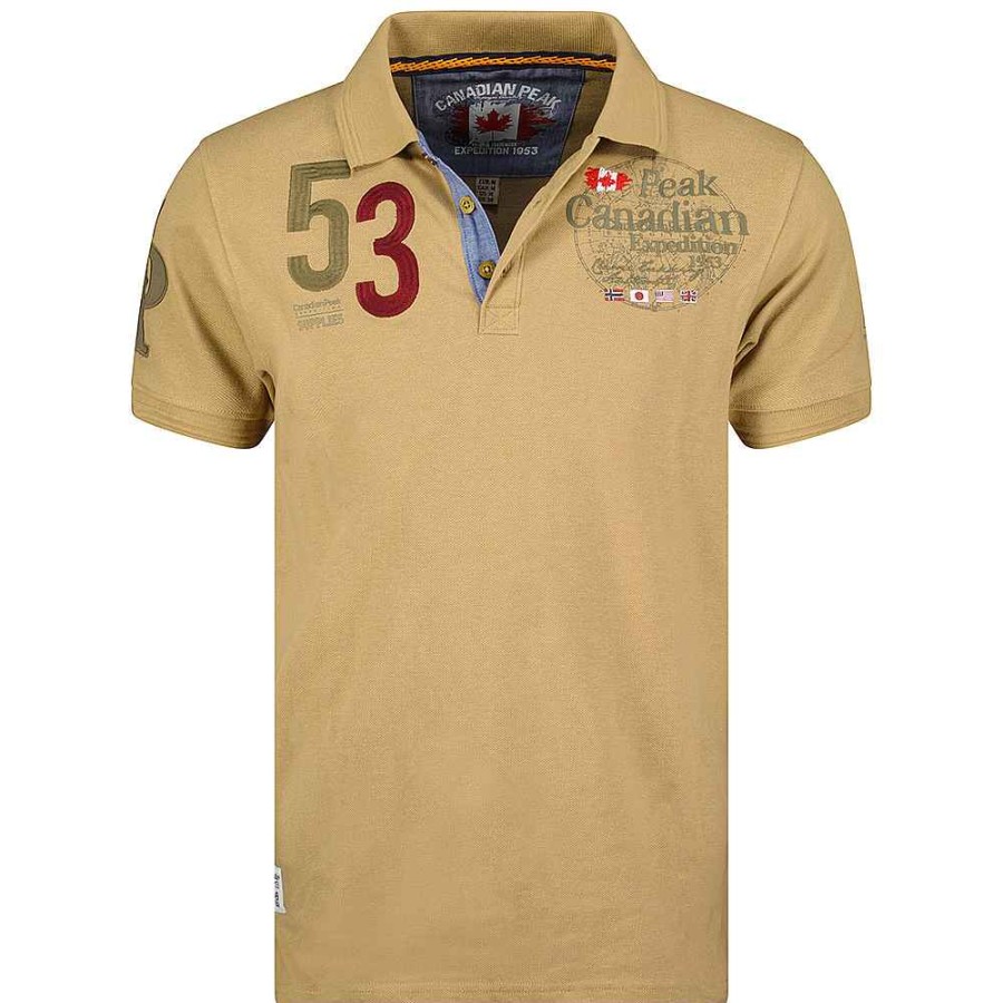 Man Canadian Peak Polo | Kelaneak Beige Rm Men 419