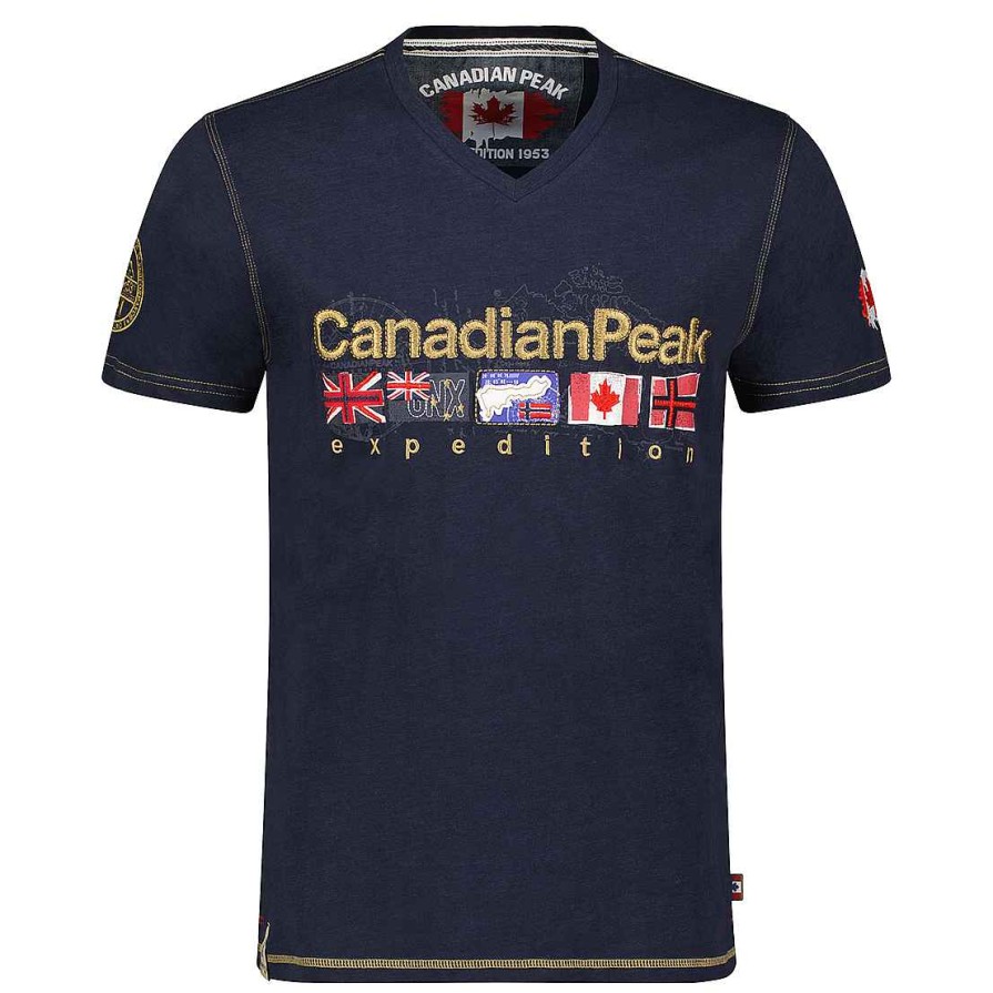 Man Canadian Peak T-Shirt | Joukeak Navy Rm Men 254