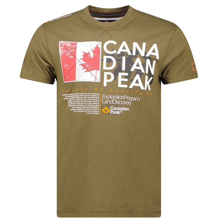 Man Canadian Peak T-Shirt | Jiltord Kaki Cp Rm Men 235