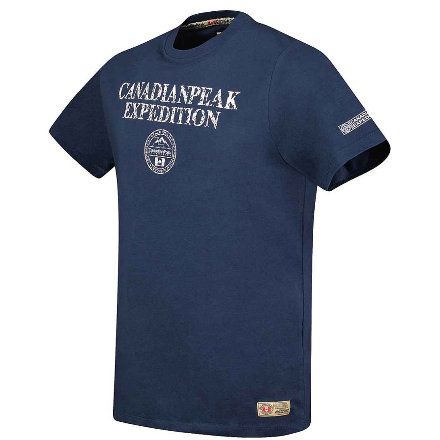 Man Canadian Peak T-Shirt | Jvickeak Navy Rm Men 249