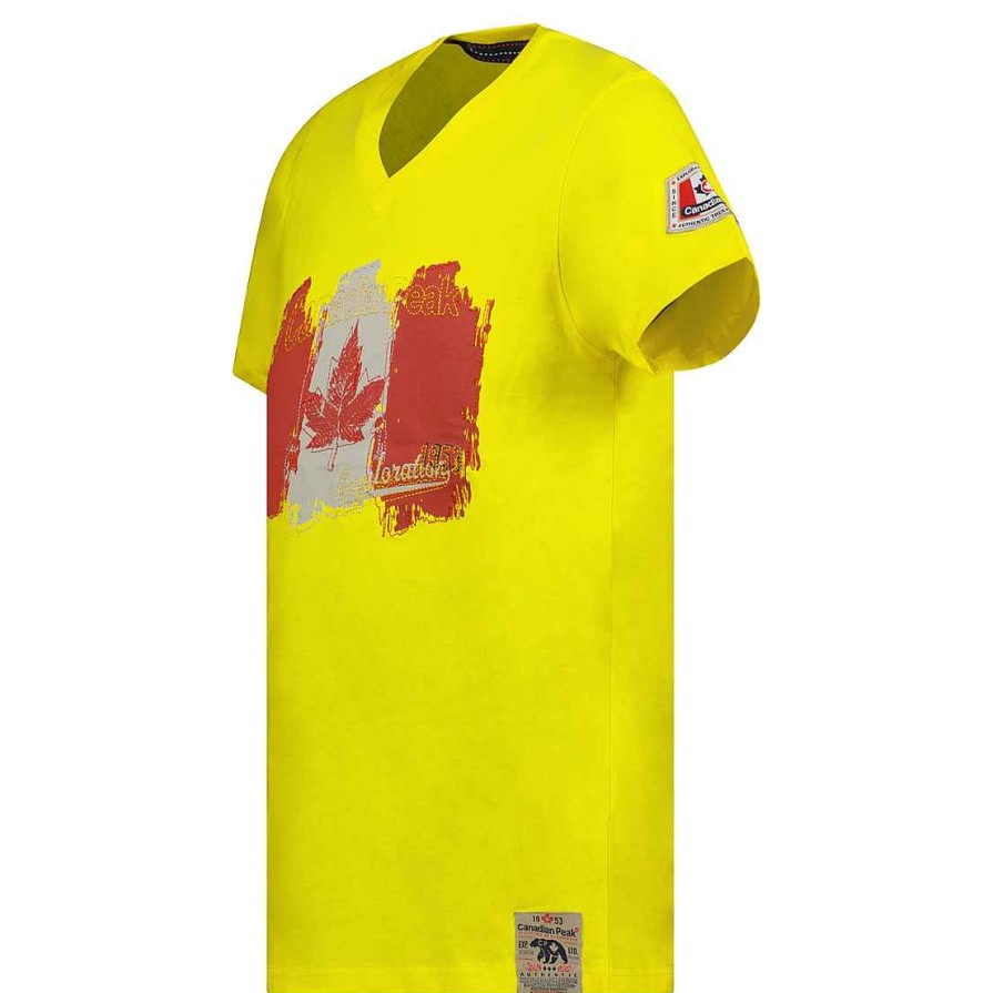 Man Canadian Peak T-Shirt | Jerable Men Yellow Cp Rm Men 235