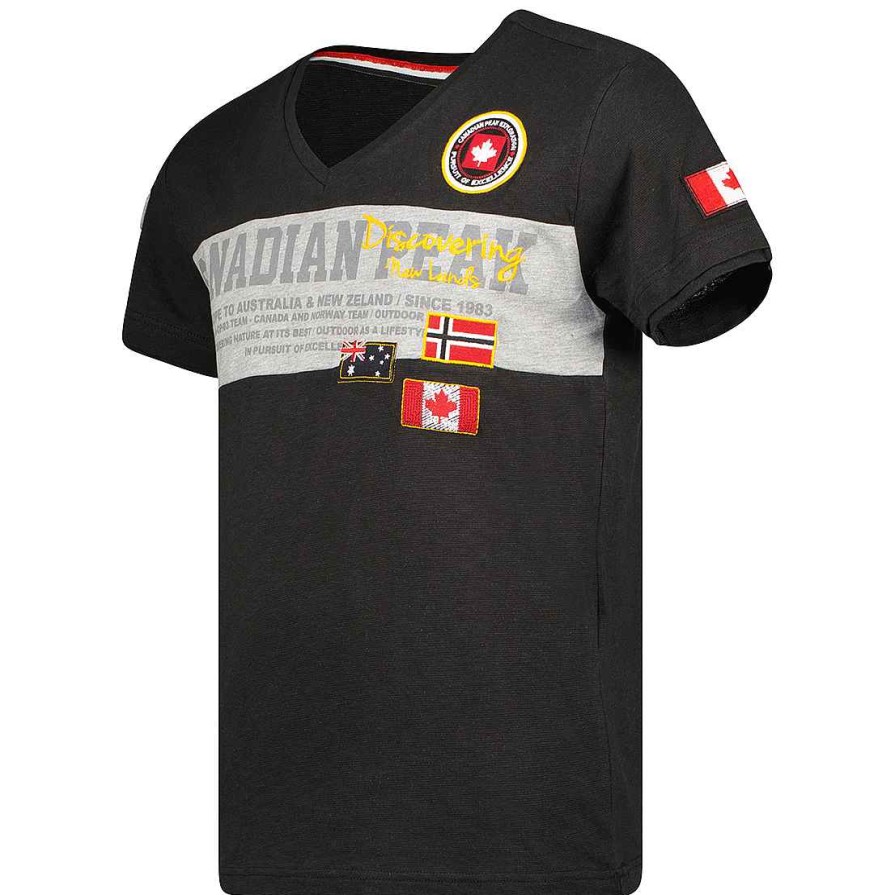 Man Canadian Peak T-Shirt | Jipeak Ss Bs Cp Black Men 100