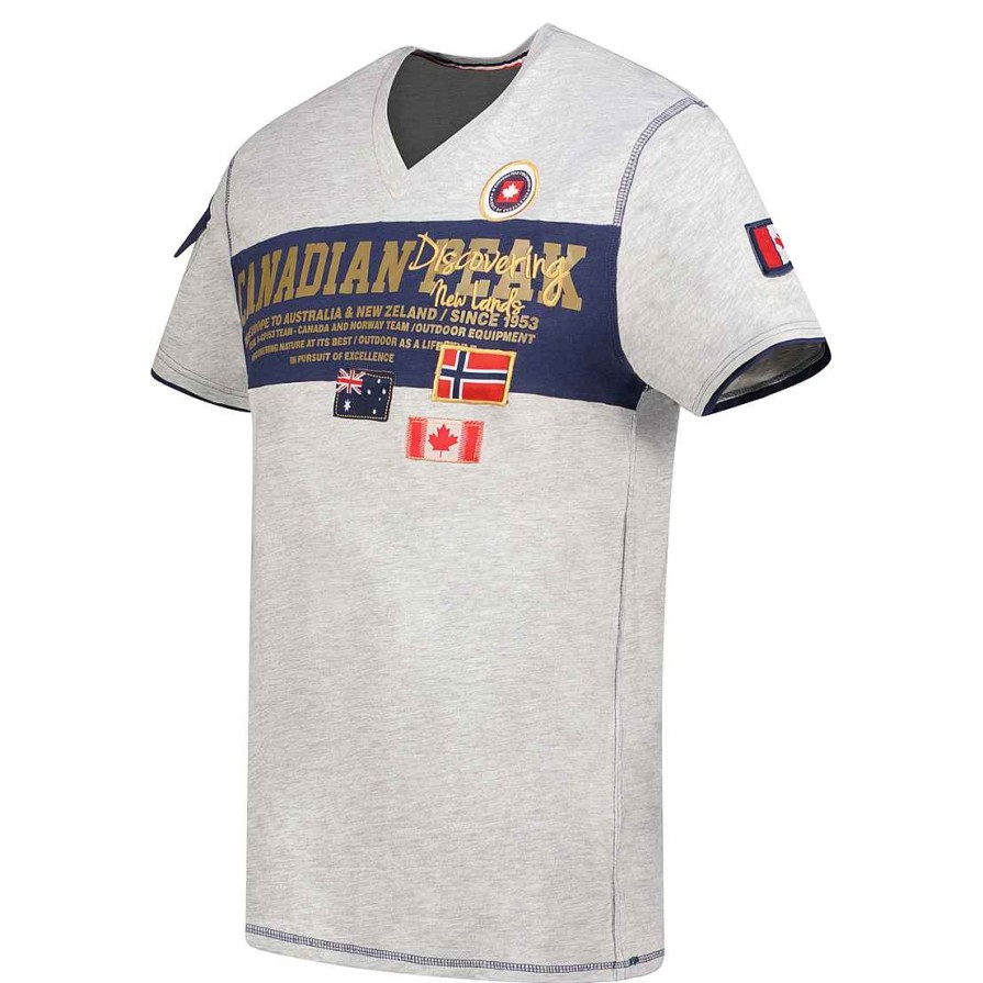 Man Canadian Peak T-Shirt | Jipeak B.Grey Men Cp Rm Men 235