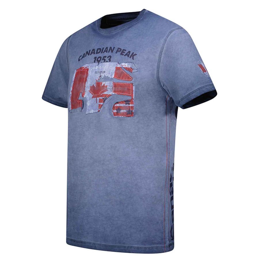 Man Canadian Peak T-Shirt | Jotzeak Navy Men 235