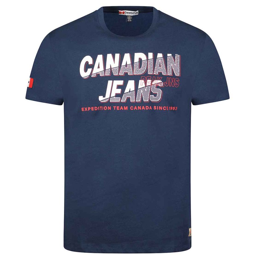 Man Canadian Peak T-Shirt | Jaspereak Navy Rm Men 249