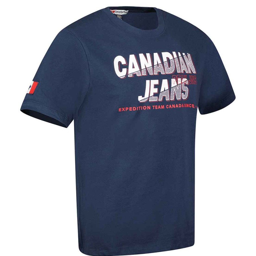 Man Canadian Peak T-Shirt | Jaspereak Navy Rm Men 249