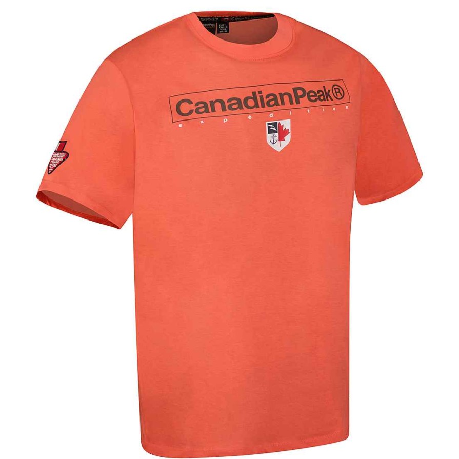 Man Canadian Peak T-Shirt | Jotruneak Coral Rm Men 249