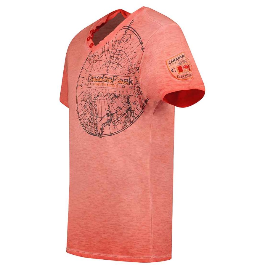 Man Canadian Peak T-Shirt | Jimperableak Coral Rm Men 249