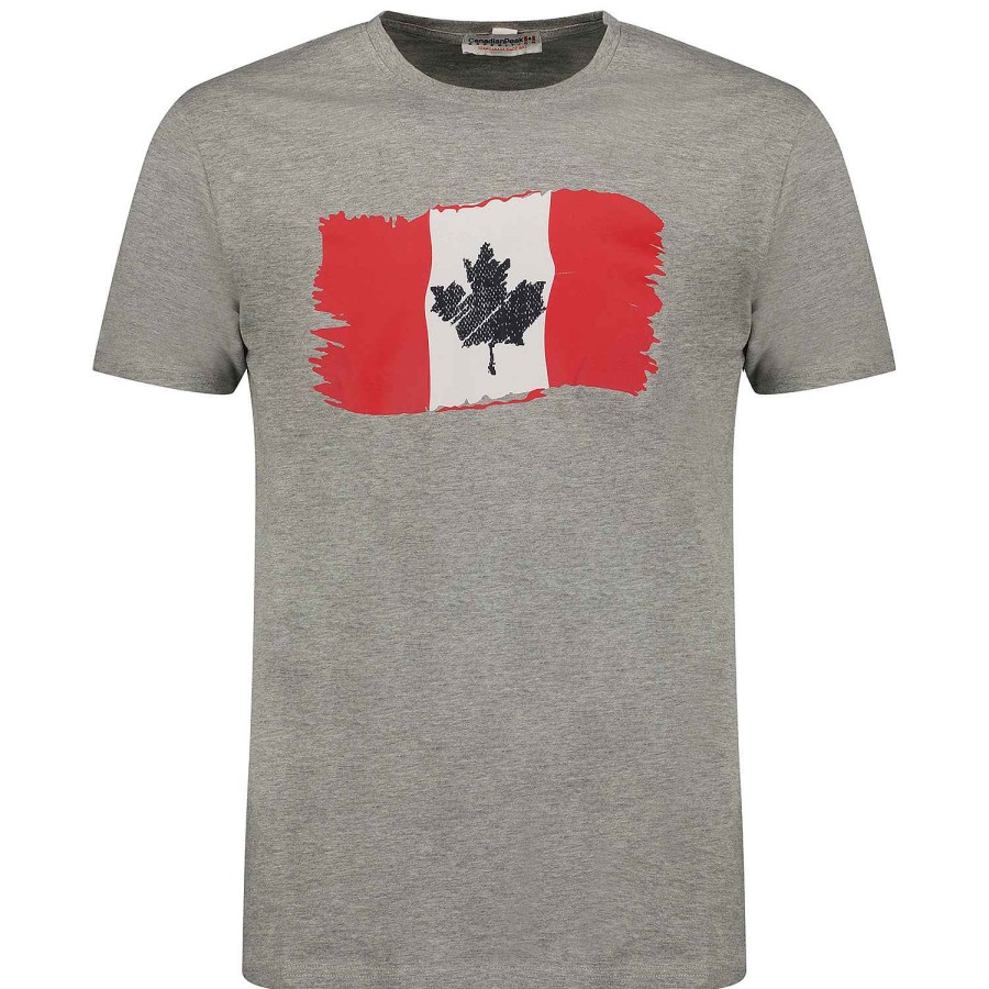 Man Canadian Peak T-Shirt | Jorenteak Bgrey Rm Men 254