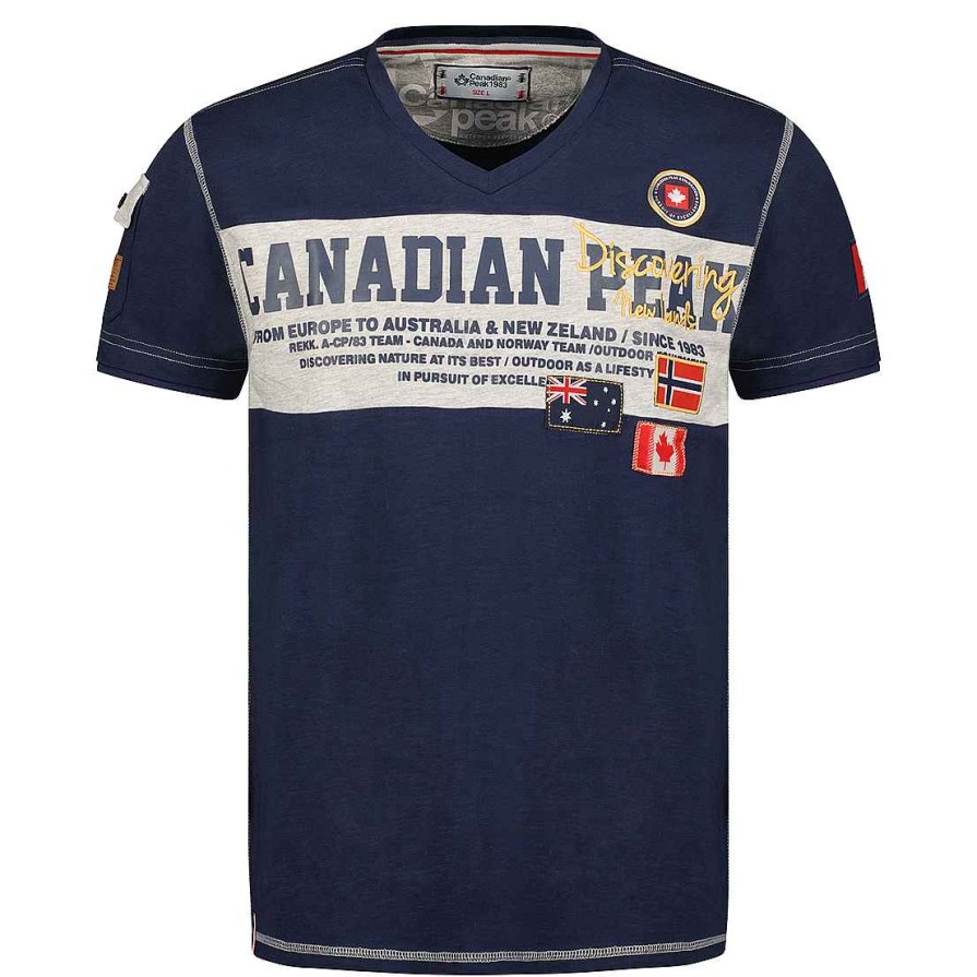 Man Canadian Peak T-Shirt | Jipeak Navy Men Cp Rm Men 235