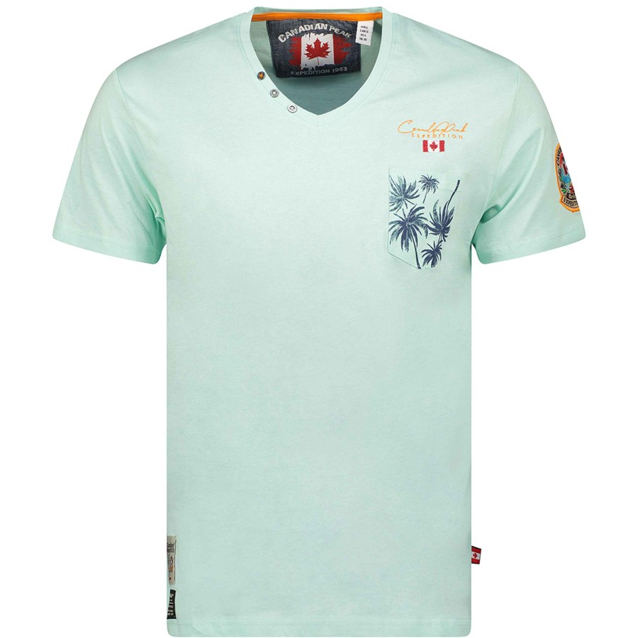 Man Canadian Peak T-Shirt | Jibeak Mint Rm Men 207