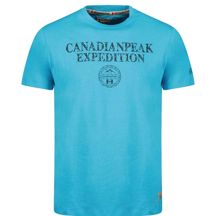 Man Canadian Peak T-Shirt | Jvickeak Turquoise Rm Men 249