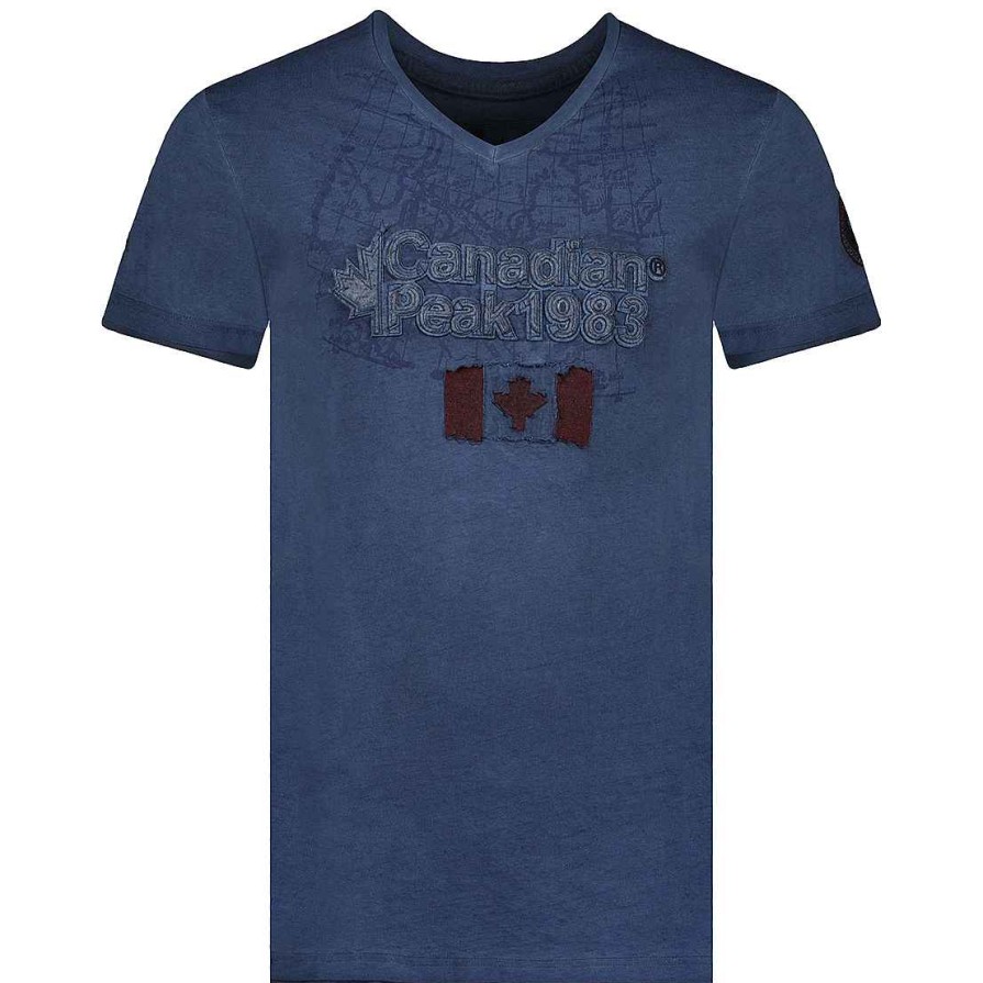 Man Canadian Peak T-Shirt | Jondeak Ss Cp Navy Men 100