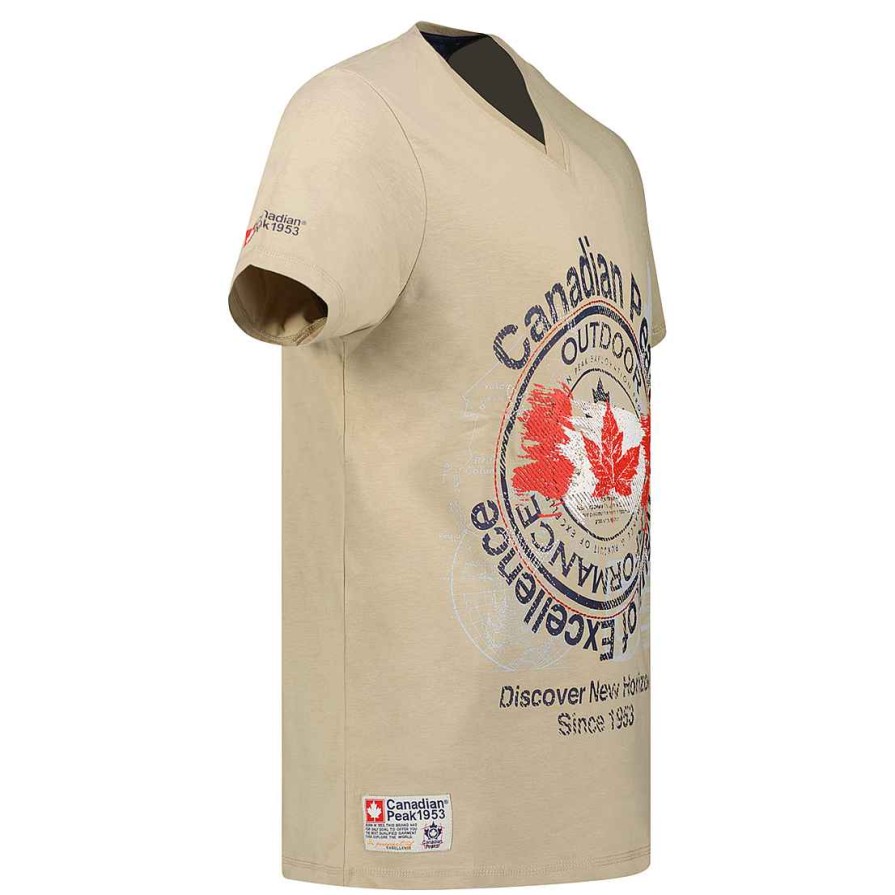 Man Canadian Peak T-Shirt | Japple Sand Men Cp Rm Men 235