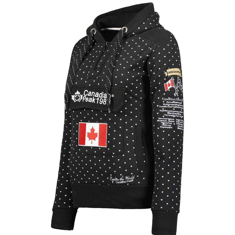 Women Canadian Peak Sweat | Gyrelle Coeur Black Lady 100 Rm