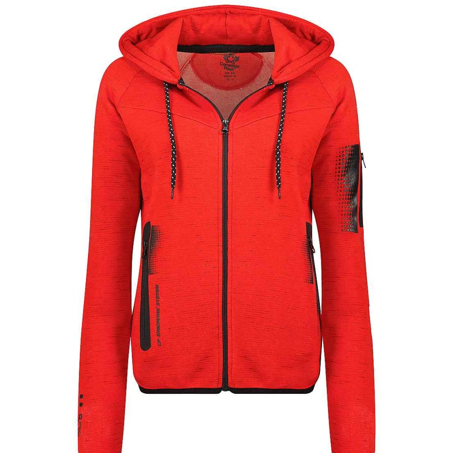 Women Canadian Peak Sweat | Fanatic Red Lady Bs2 Cp 100