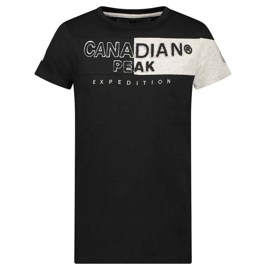 Man Canadian Peak T-Shirt | Jermaineak Black Rm Men 235