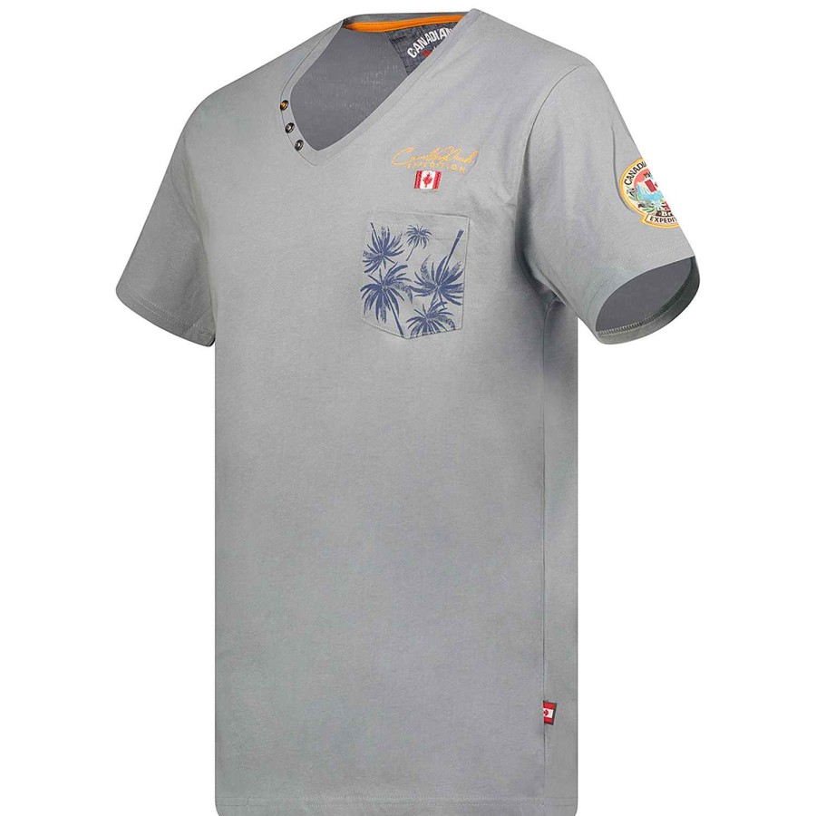 Man Canadian Peak T-Shirt | Jibeak Gray Rm Men 207