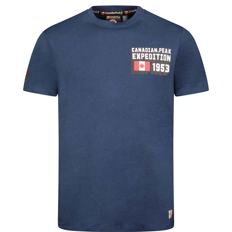 Man Canadian Peak T-Shirt | Jistereak Navy Rm Men 249