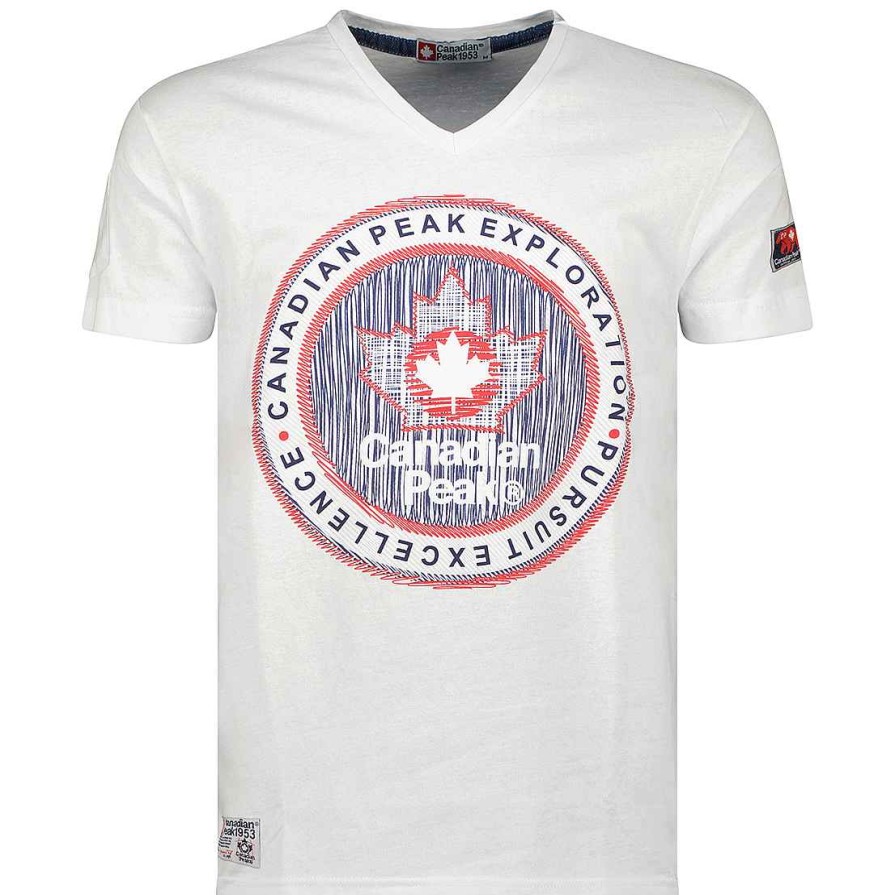 Man Canadian Peak T-Shirt | Jimothe Ss Bs Cp White Men 100