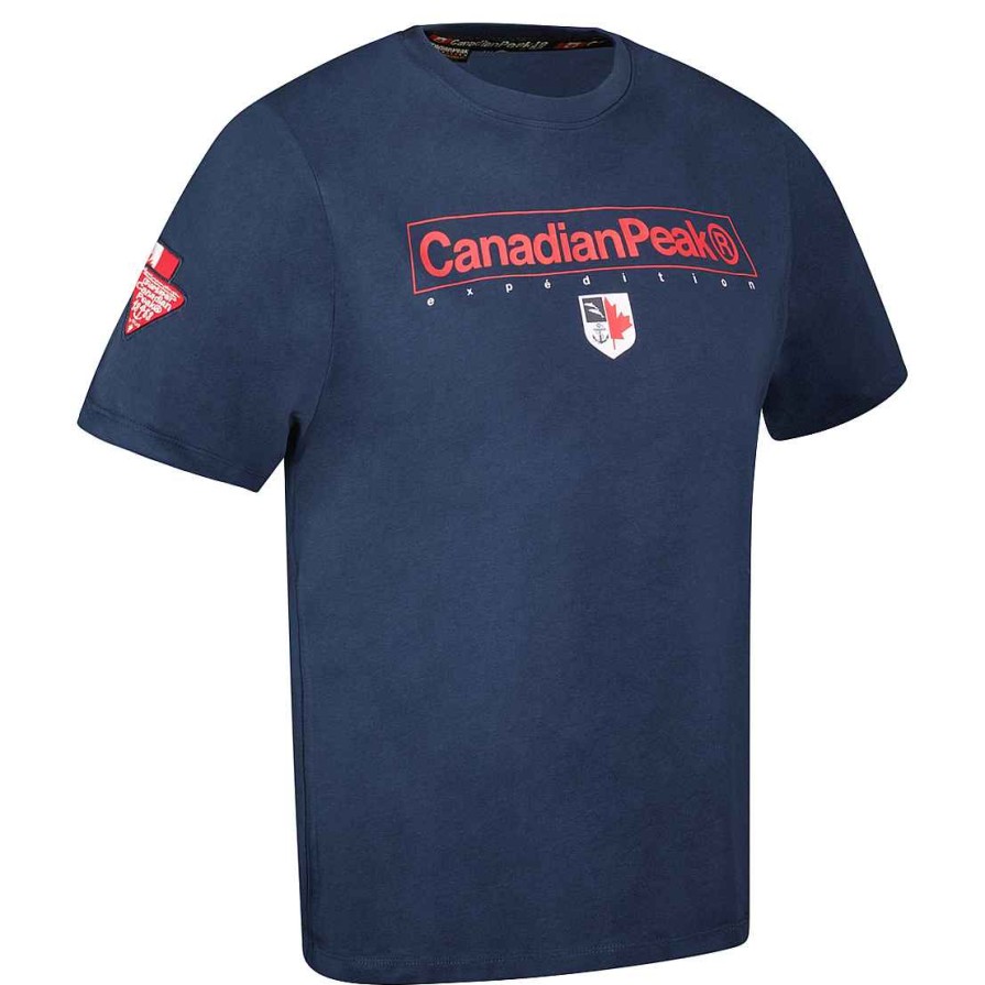 Man Canadian Peak T-Shirt | Jotruneak Navy Rm Men 249